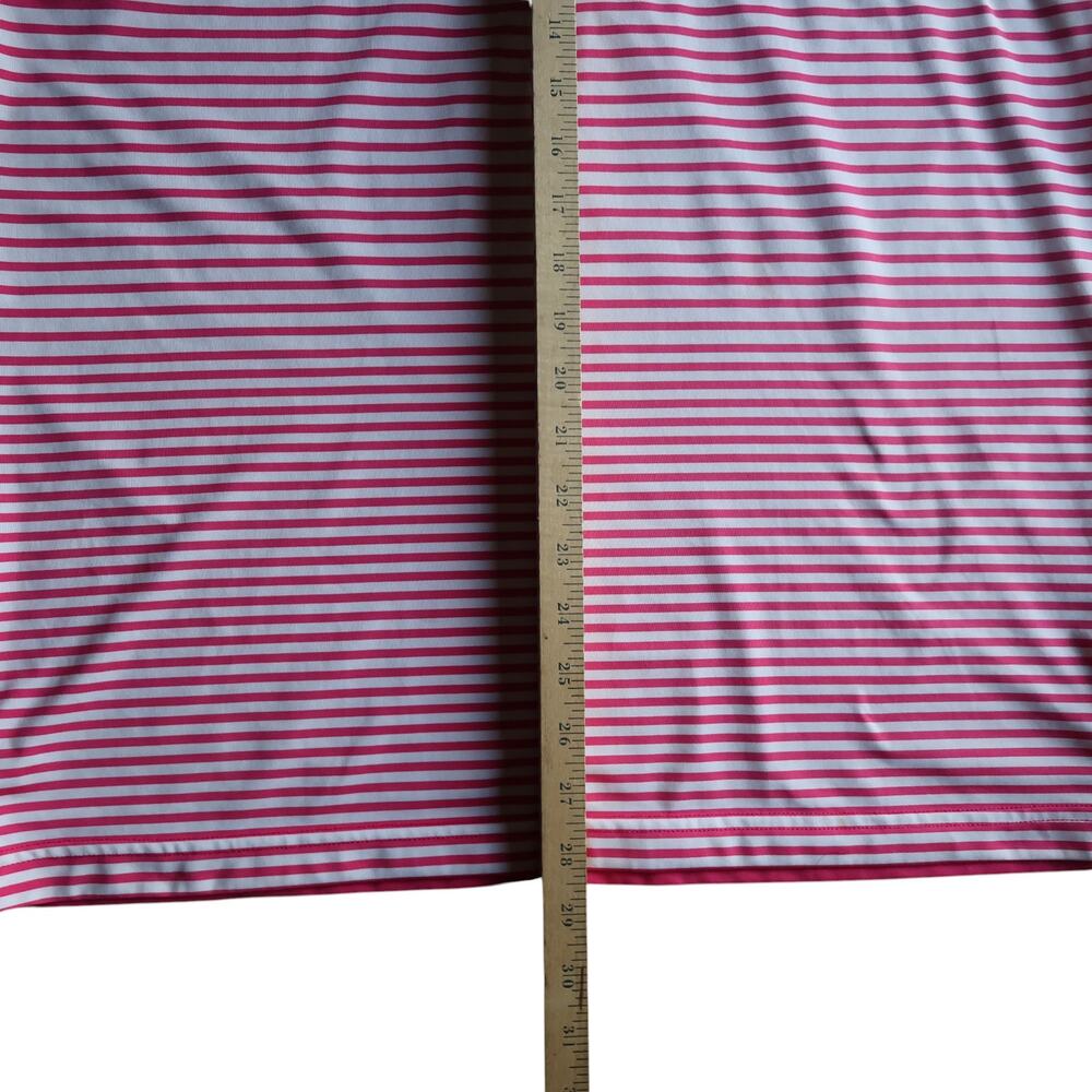 Puma Golf Pink Striped Polo L DryCELL Performance Shirt Sz L Women's XL - Picture 9 of 10